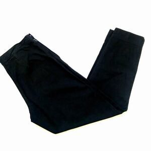 ALI GOLDEN Black Cotton Chino Side Zip Peddle Pusher Pants Size S